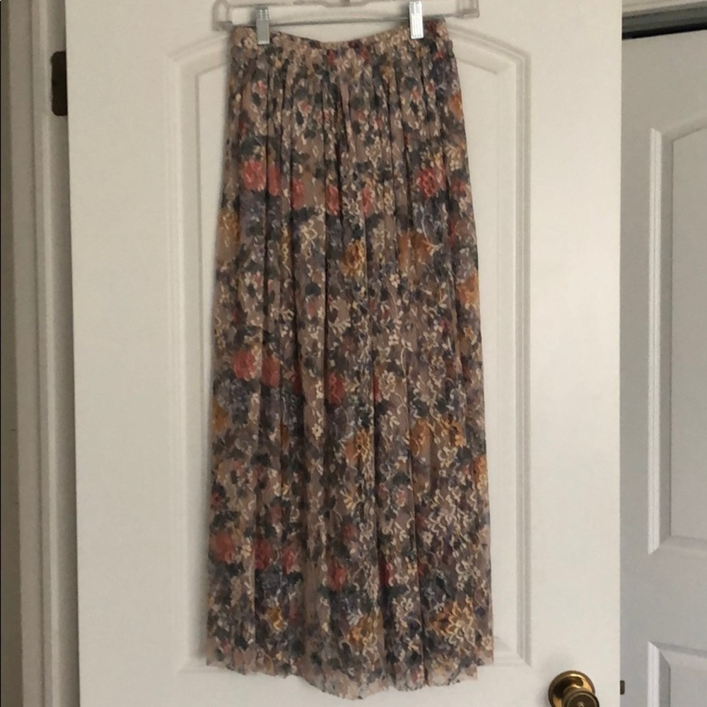 Floral lace multicolored skirt